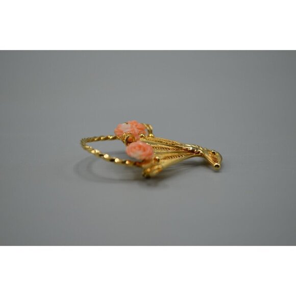 Sorrento Filigree Flower Basket Brooch 1/20 12K Gold Filled Signed Vtg Pin - Picture 5 of 11